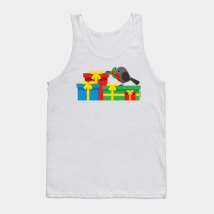 Cute Robin And The Four Colorful Gifts Tank Top